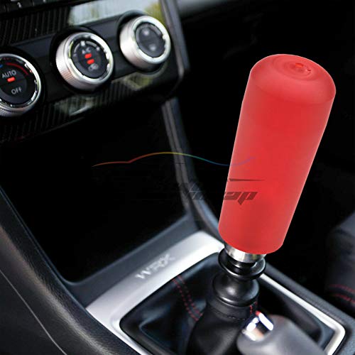EZAUTO WRAP Red Shift Knob Stick Frosted Matte Crystal Bubble Long Throw Gear Shifter 15cm - color: Matte Red, size: 15cm