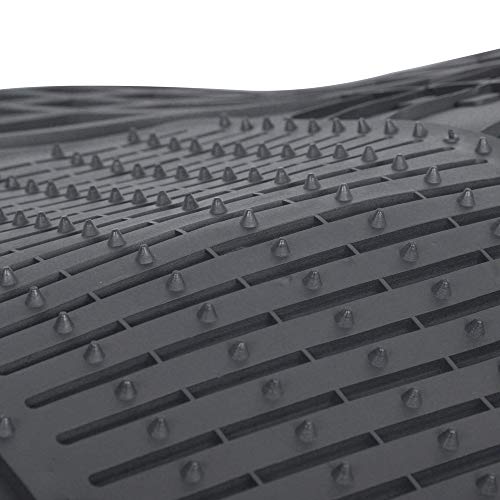 Motor Trend Flextough Semi-Custom Fit Car Floor Mats for Coupe Sedan Van SUV & Truck - Odorless Heavy Duty Rubber Floor Liners 4 Pieces Set - Trimmable (Black) (MT180)