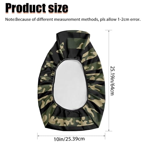 Camo Flag ATV Seat Covers Four-Wheeler Seat Cover Waterproof Polyester, Universal Fit for Most ATV Soft Anti-Slip Breathable Padded Protector Powersports Seat Covers