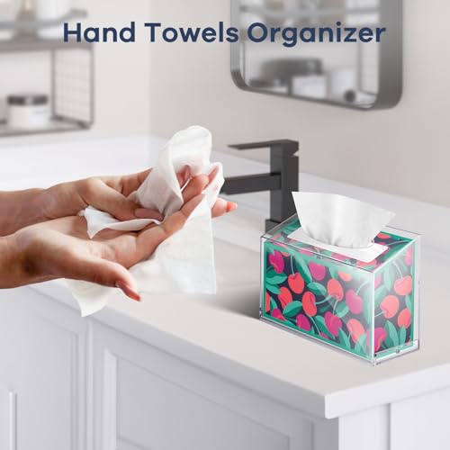 Acrylic Hand Towel Box Cover Compatible with Kleenex Disposable Hand Towels Wall-Mounted Paper Towel Dispenser Suitable for Tabletop, Bathroom, Car, and Office Use Valentine's Day Gifts (Clear) - color: Clear