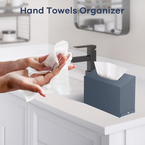Acrylic Hand Towel Box Cover Compatible with Kleenex Disposable Hand Towels Wall-Mounted Paper Towel Dispenser Suitable for Tabletop, Bathroom, Car, and Office Use Valentine's Day Gifts (Grey) - color: Grey