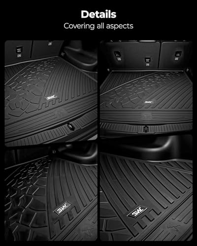 3W Cargo Mat Fit for Jeep Wrangler JL with SUBWOOFER 2018-2025 2026 All Weather Custom Fit Trunk Liner for JL Unlimited 4-Door Sahara Willys Rubicon(Non JK or 4XE) Black
