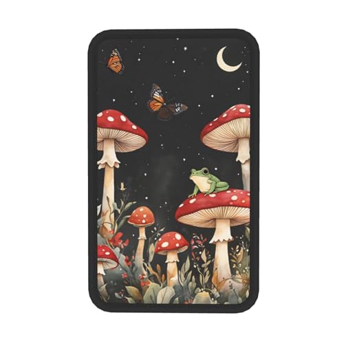 Universal Car Center Console Cushion Pad, Frog Red Mushroom Soft Waterproof Car Center Console Cover Auto Armrest Seat Box Cover Protector for Most Vehicle SUV Truck Car - color: Frog Red Mushroom