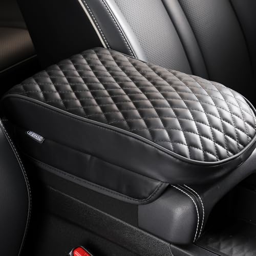 WEIHAO Car Arm Rest Cover Pad, Thick Padding 12.4x7.28x2.2 inch Car Armrest Cushion, Memory Foam Leather Center Console Cushion Pad for Sedans, SUVs, Most Vehicles (Black-1PC) - color: Black (Small 12.4x7.28x2.2 inch)