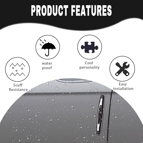 4PCS Car Door Edge Guards, Anti-Scratch Car Door Protector Trim Strip with Self Adhesive, Universal Door Guards for Cars Trucks SUVs, Exterior Car Accessories (Black)