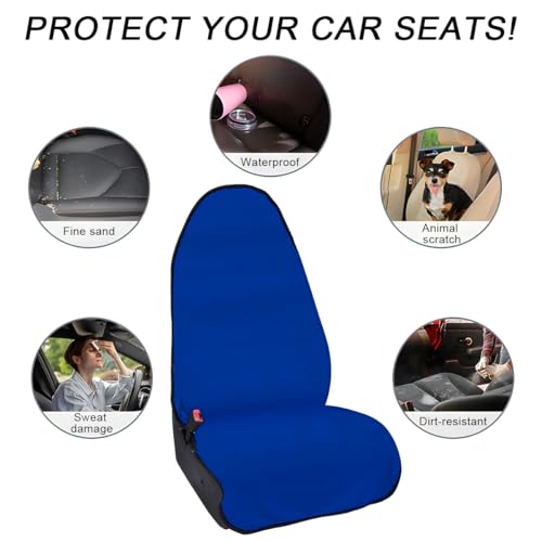 DXNQ Waterproof Car Towel Seat Cover, Sweating Non-Slip Premium Towel Carseat Cover Protector, Universal Soft Machine Washable Car Truck SUV Front Seat Cover for Gym Workout Beach Hiking (Blue) - color: Blue, 1pc, Front