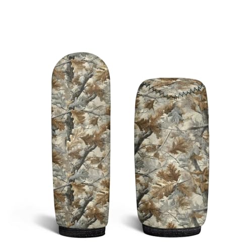 AFPANQZ Car Automatic Hand Brake Cover Non-Slip Soft + Branch Print Vehicles Shift Knob Protection Cover Auto Gear Shifts Knob Cover with Handbrake Cover Set - color: Branch Print