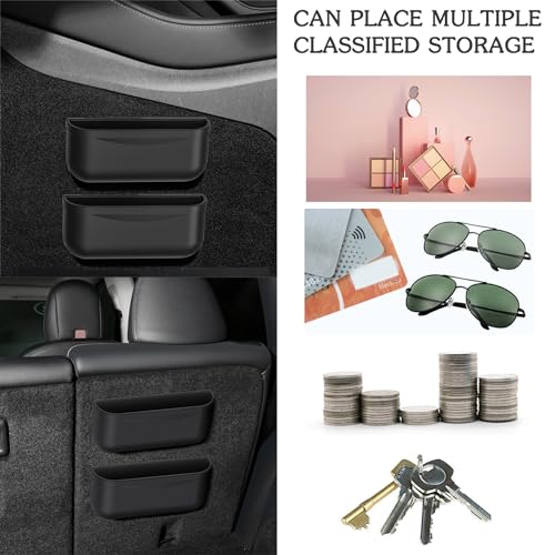 for Tesla Model Y 3 Sunglasses Holder Center Console Organizer Tray Storage Box Key Card Coin Holder Silicone Hook for Flocking Tesla Accessories - size: Center Console Organizers