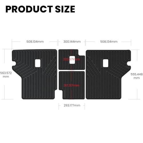 LASFIT Premium Extra Thick Rear Seat Back Mats for Toyota 4Runner 2010-2024 (Only fit 5-Seats) Seat Back Cover | TPE Custom Fit Waterproof 4 Runner Second Row Back Seat Backrest Protector Liners