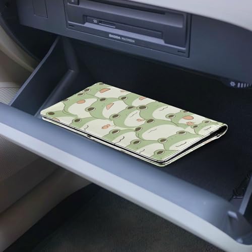 linqin Car Registration and Insurance Card Holder, Cute Frog Kiddie Glove Box Organizer Card Document Wallet - color: Cute Frog Kiddie