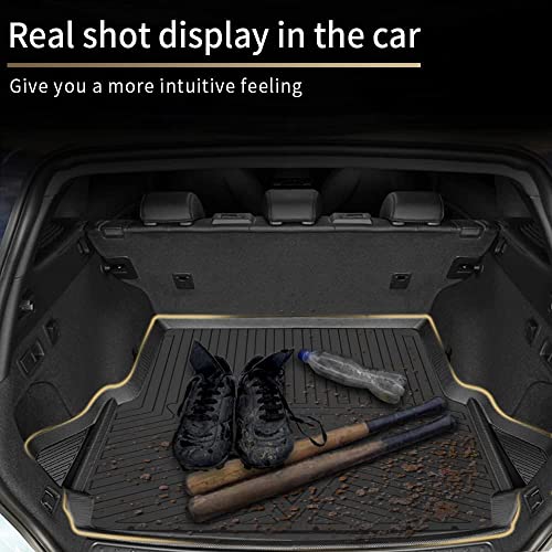Upgrade Corolla Cross SUV Cargo Liner | Custom Fit Trunk Mat Compatible with 2022 2023 2024 2025 Toyota Corolla Cross (FWD Models Only) | All Weather TPE Cargo Mat for Corolla Cross - style: 2022-2025 | For Toyota Corolla Cross Cargo Mat