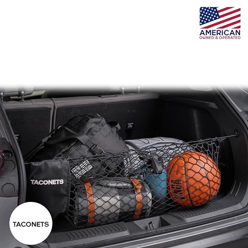TacoNets Envelope Cargo Net for Chevy Trax/Buick Envista - Fits 2024-Current - Upgraded 5mm Bungee - Integrated Storage Bag - Heavy Duty Hooks - Designed in USA - style: Chevy Trax / Buick Envista 2024+