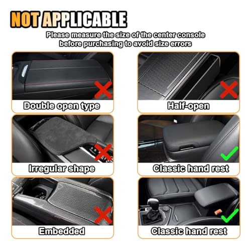 Bling Leather Car Armrest Seat Box Cover, Car Console Armrest Cover with Crystal Rhinestones, Anti-Scratch Waterproof Auto Center Console Protector Cushion Pad for Car SUV Truck (Red) - color: Red