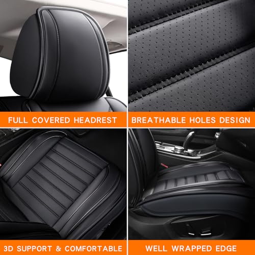 Car Seat Covers,Car Seat Protector Waterproof,Seat Covers Full Set, Car Seat Protectors,Automotive Seat Covers Fit for Most Cars Black
