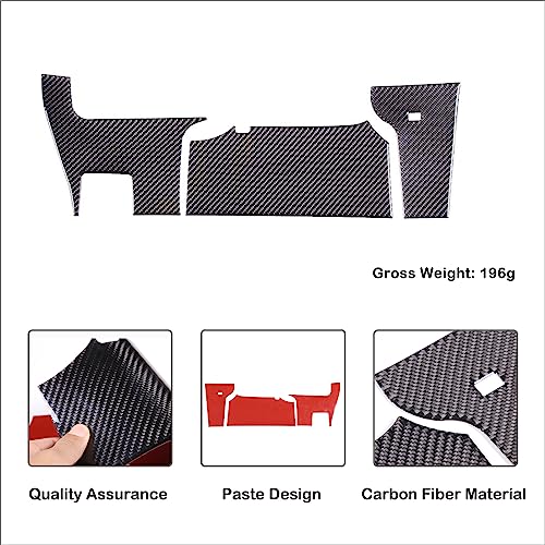 Aunginsy Car Driver's Lower Knee Pad Panel Trim Sticker Compatible with Toyota Tundra/Sequoia 2022 2023 2024 Pickup Truck Real Carbon Fiber Decorative Sticker Protection Cover Interior Accessories - size: Driver's Lower Knee Pad Panel Sticker