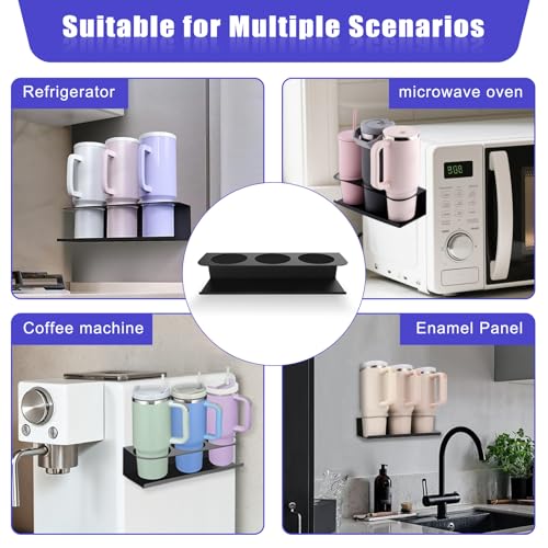 Magnetic Stanley Cup Holder for Fridge, Tumbler Organizer Strong Fridge & Metal Surface Water Bottle Organizer for Kitchen, Stanley Cup Accessories, 2 Pack
