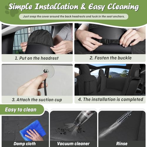 Shademax Custom for Toyota Tundra Rear Seat Pet Cover 2022-2025 2026 Dog Car Seat Cover for Back Seat Pet Mat Protector Waterproof Anti-Scratch Dog Hammock Liner Oxford Fabric Tundra Accessories