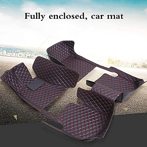 Custom Fit Car Floor Mats - Full Coverage Automotive Leather Floor Liners for Most Vehicles by MingyunSM (Purple & Black) - color: purple & black