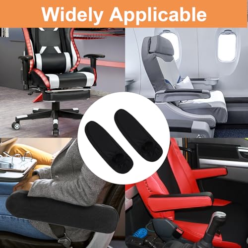 4 pcs Black Car Front Seat Armrest Covers Universal Seat Arm Rest Cover Replacement Elastic Fabric Armrest Protector Car Interior Decor Accessory Center Console Lid Armrests Cover for Truck
