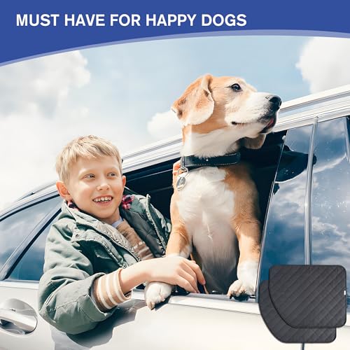 ALLANSING Large Tall Dog Car Door Protector 2-Pack, Protects Doors from Dog Scratches, 900D Heavy Duty Thick Fabric, Window Roll Compatible & No Tint Damage, Secure Fit for Large Cars/SUVs/Trucks - size: Extra Large