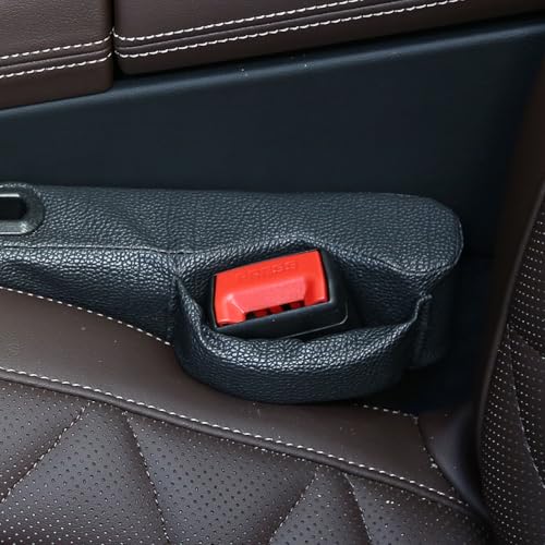 2 Pack Car Seat Gap Filler with Storage Box,Car Console Gap Filler,Fill the Gap Between Seat and Console,Prevent Things from Dropping,Convenient to Storage Keys and Phone(Black2) - color: Black2