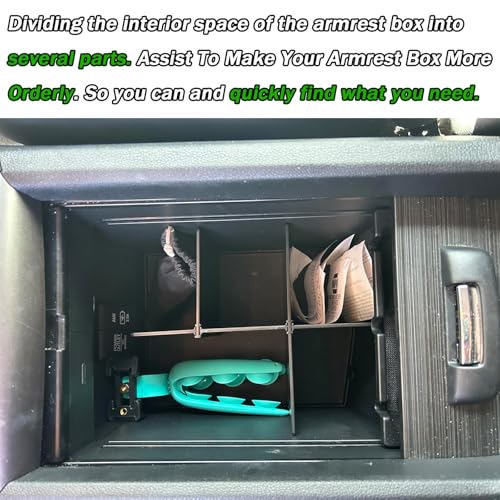 Center Console Dividers Compatible with Honda Pilot 2016-2022 / Ridgeline 2017-2022 2023/ Passport 2019-2022 2023 Accessories, Interior Armrest Insert Underseat Storage