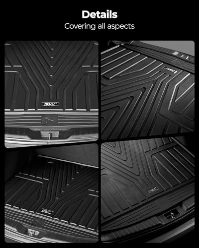 3W Cargo Liner Fit for Honda CR-V 2023 2024 2025 2026 (Include Hybrid) TPE Custom Fit All Weather Honda CRV Accessories Odorless Anti-Slip Mats Trunk Mats Black(Upper Position) - size: 2. CR-V|23-26|Cargo Liner