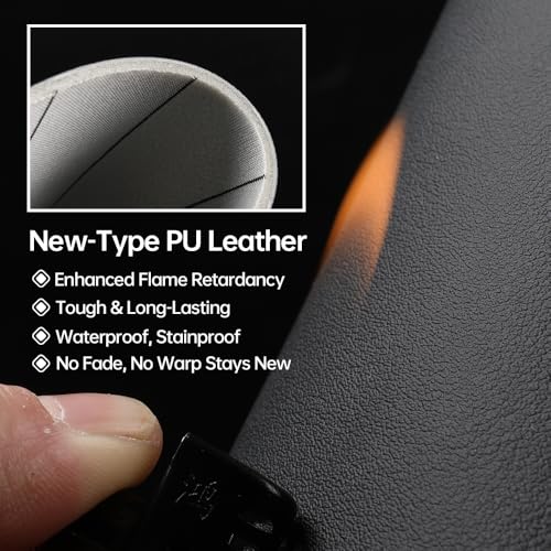 Car neck pillow, special car pillow for driving seat, memory foam head support for car seat, protects cervical vertebra and relieves fatigue, made of faux leather for long-lasting durability 1P