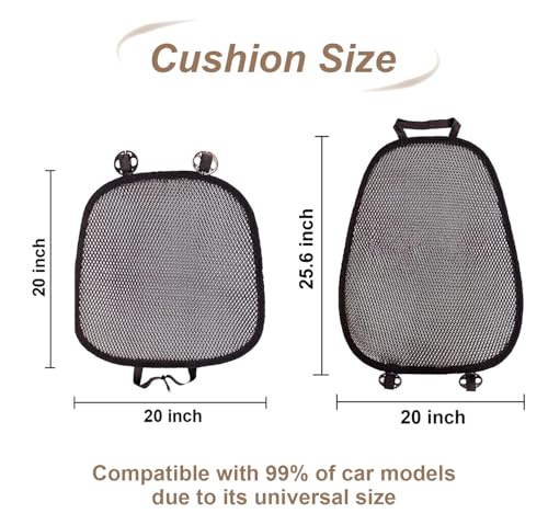 3D Air Mesh Breathable Car Seat Cushion Summer Cooling Seat Cover Anti-Slip Honeycomb Mesh Universal Auto Backrest Pad Fit Car Truck Pickup SUV (Black, 2 Pack Seat Pad+2 Pack Back Cushion) - size: 2 Pack Seat Pad+2 Pack Back Cushion