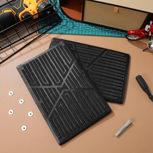 PRETYZOOM 2-Pack Car Floor Mat Heel Pad, Universal Anti-Skid Rubber Heel Scuff Plate, Auto Home Carpet Protector Patch for Driver Side Gas Pedal Foot Rest
