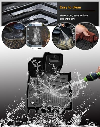 2021-2025 Sienna Floor Mats 7-Seat Compatible with Toyota Sienna (without Vacuum & Fridge Box) - Custom Fit TPE 3 Row Floor Liners - All Weather Floor Mats for Toyota Sienna Accessories 2021-2024 2025 - style: (5)Toyota Sienna 2021-2025 Floor Mats