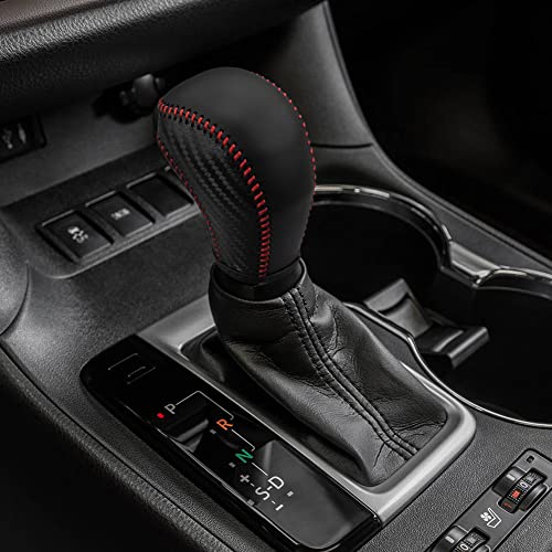 Auto Car Leather Gear Shift Knob Cover Trim for Toyota Highlander 2014-2019/ Tacoma 2016-2022 Accessories - color: A