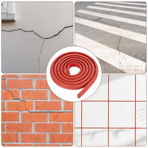 uxcell 6.56 ft Foam Backer Rod, 0.39" x 0.2" D-Shaped Solid Joint Filler, Foam Seal Strip for Caulk Saver, Rope Caulk Cement Crack Filler, Red - size: 6.56 ft x 0.39" x 0.2"