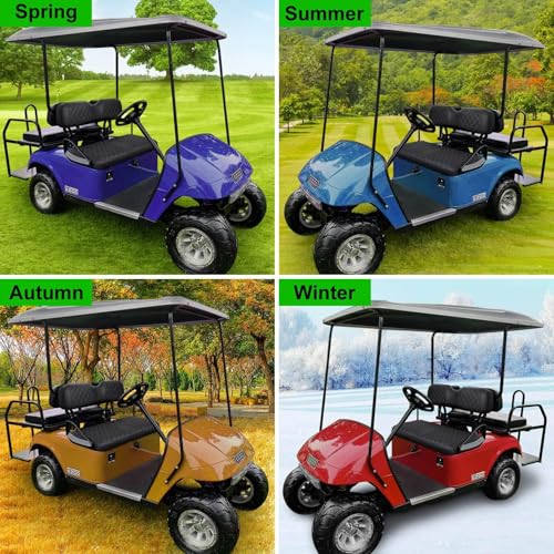 EZGO Seat Covers, Golf Cart Seat Covers for EZGO TXT 1994-2013 and EZGO RXV OEM Ordinary Seat Thick Marine Leather Custom Diamond Comfortable/Anti-Scratch/Anti-Fading/Easy to Install - style: Fit EZGO TXT Front Seat