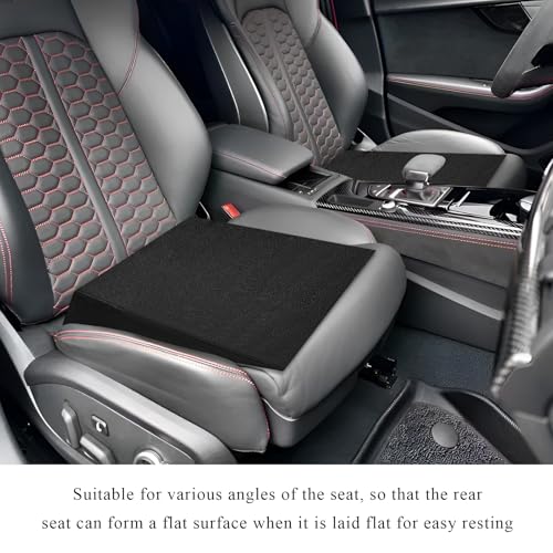 Sun Walker 2 PCS Auto Seat Wedge Leveling Cushion, Comfortable Ergonomic Backseat Wedge Booster for Fatigue Relief, Angled Design Rear Seat Leveling Mat for Cars Trucks SUVs