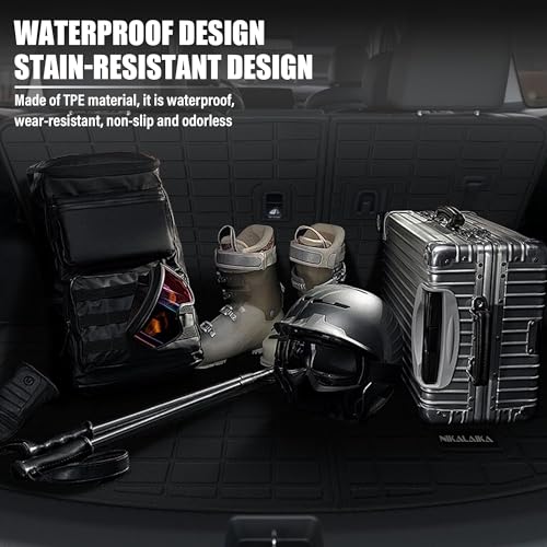 Floor Mats & Trunk Mat for All-New 2024 2025 Chevrolet/Chevy Traverse (7 Seats) with Backrest Mat All Weather Protection TPE Rubber Full Set Floor Liners Automotive Accessories, Black - size: Full Set Mats for 2024-2025 Traverse 7 Seats