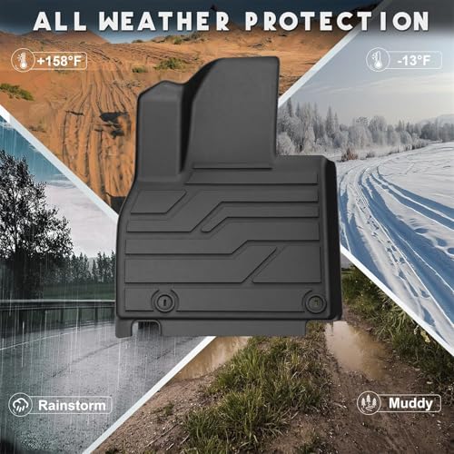 KARPAL Floor Mats for 2025 2024 2023 2022 2021 2020 Kia Telluride LX/S/EX/SX 7&8 Seats (Not for 2027), TPE All Weather Custom Fit Floor Liners Full Set Car Mats Kia Telluride Accessories - style: 2020-2025 | For Kia Telluride | Combo Set