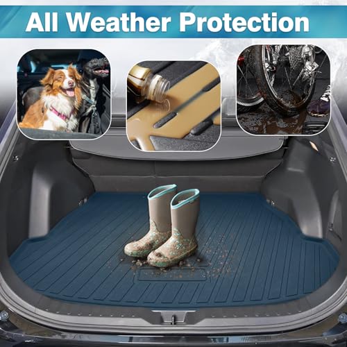 Mixsuper Cargo Liner for Toyota RAV4 All Models 2019-2025, All Weather Trunk Liner Rear Cargo Mat Anti-Slip Durable Black