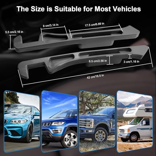 2PCS Car Seat Gap Filler Organizer, Car Side Seat Gap Filler with Phone Holder, Gap Stopper Fill Gap Between Seat and Console to Stop Things from Dropping Fit Cars SUVs Trucks(Black)