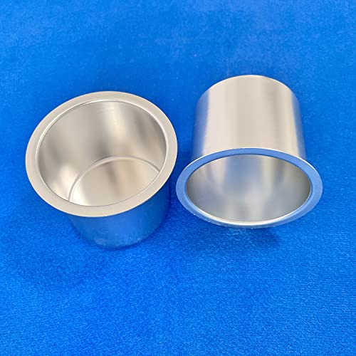 Jumbo Aluminum Drop-in Poker Table Cup Holder Insert (Pack of 2) (Silver)