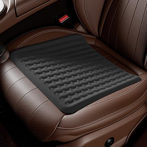 BABUR Gel Seat Cushion, Long Sitting Cooling Gel Hip Cushion, Breathable Anti Slip Office Chair Cushion, Car, Wheelchair, Travel - Black