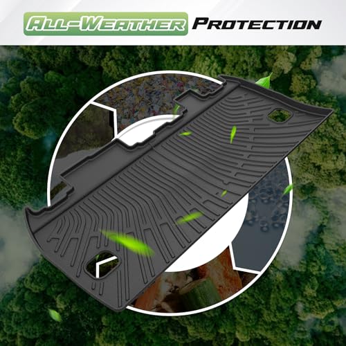 Cartist Floor Mats for Kia Carnival Hybrid 8 Seats 2025 2026 (Only Fit Hybrid), All Weather Cargo Liner for Carnival Accessories, Heavy Duty TPE Floor Mats and Cargo Mats, Car Accessories - size: 2)Kia Carnival Hybrid 8 Seats 25+