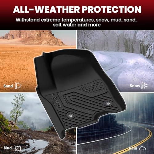 LASFIT Floor Mats 2021-2026 & Only 8 Seats (Not for 7/9 Seats) for Chevrolet Chevy Suburban/GMC Yukon XL (Only Yukon XL, Not Fit Yukon)/Cadillac Escalade ESV (Only Escalade ESV, Not Fit Escalade) - size: Suburban/Yukon XL/Eacalade ESV 8 Seats 2021-2026
