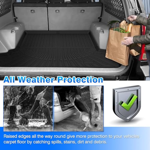 4Runner Cargo Liner - Trunk Mat for Toyota 4Runner 2003-2009, All Weather Cargo Mat for 4Runner Accessories, Heavy Duty Car Mats, Car Accessories - size: 2)Toyota 4runner 2003-2009