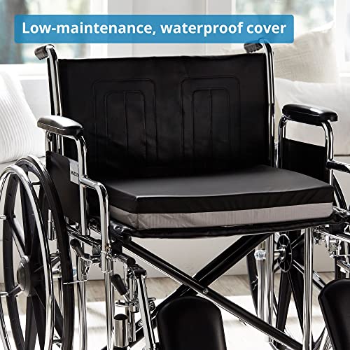 McKesson Seat Cushion for Wheelchairs and Office Chair, Foam/Gel, 20 in x 18 in x 3 in, 4 Count - size: 20x18x3 Inch (Pack of 4)