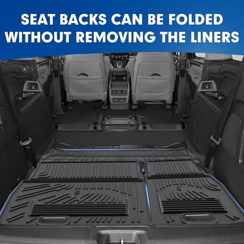Mixsuper Cargo Liner for Honda Odyssey 2018-2024 2025 2026, All Weather Trunk Mat Backrest Mat TPE Back Seat Cover Protector for Odyssey Accessories - size: 18-26 |Odyssey| Cargo & Backrest Mat