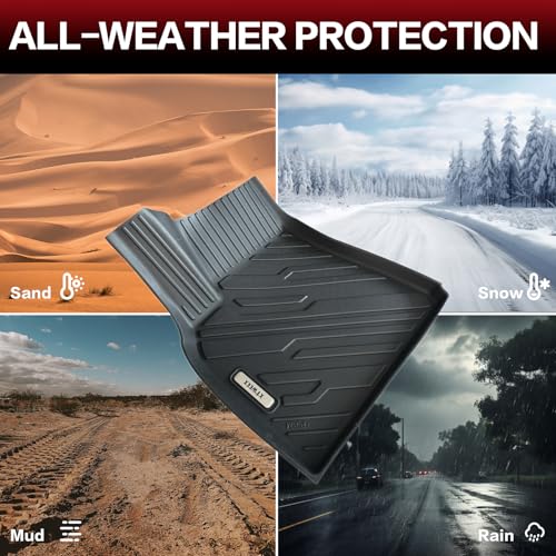 All Weather Floor Mat Compatible with 2020-2024 Tesla Model Y, TPE Car Mat Full Set Front & Rear 3PCS,Custom Fit Tesla Modle y Floor Mat 5-Seater- Anti-Slip Waterproof Odorless Easy Clean - size: Tesla, style: 20-24 Model Y