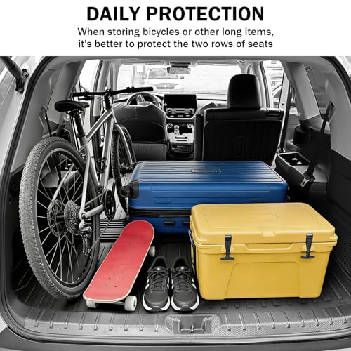 Trunk Mat & Backrest Mat & 2nd Row Seat Backrest for Toyota Grand Highlander 2024-2026(7 Seater Only), All Weather TPE Cargo Liner, Waterproof Scratch-Resistant Full Coverage Cargo Mats - size: for grand highlander 2024+