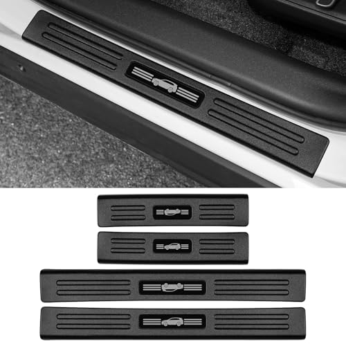 Door Sill Guards Compatible with Toyota RAV4 2026 2027 LE/SE/XLE/XSE/Woodland/Limited Accessories ABS Material Door Sill Protector Plate Decoration Front and Rear Door Pedal Kick Protection