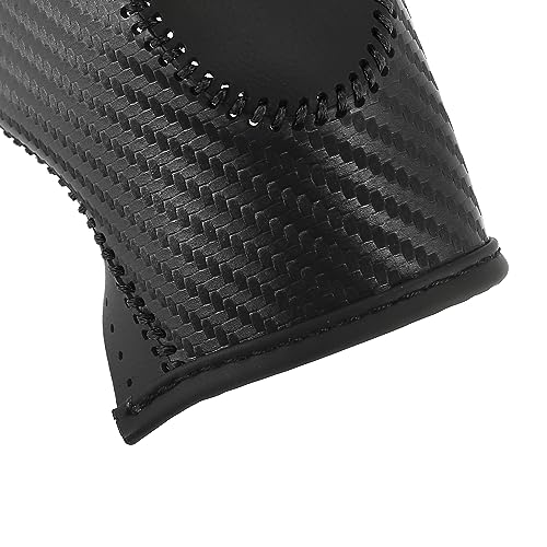 X AUTOHAUX Car Faux Leather Gear Shift Knob Cover for Ford Focus Escape Fusion Fiesta Transit Van Carbon Fiber Pattern Black